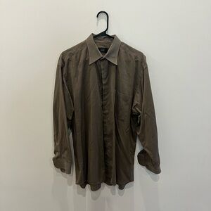 Ike Behar Taupe Button-Up Shirt
